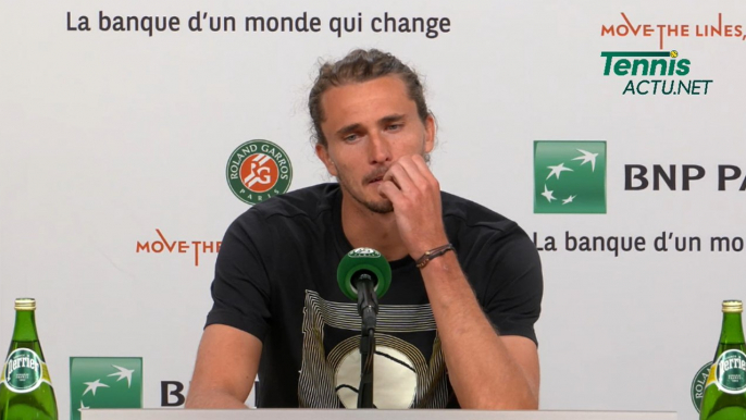 Tennis - Roland-Garros 2024 - Alexander Zverev : "Ich habe alles getan, was ich konnte...“