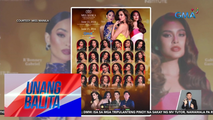 Miss Manila 2024 Grand Coronation, mapapanood this Sunday sa GMA Network at Kapuso stream | Unang Balita