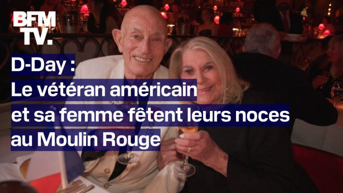 Après les 80 ans du Débarquement, ce vétéran américain de 100 ans fête son mariage avec sa femme au Moulin Rouge