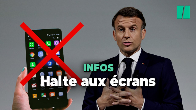 Macron veut interdire les téléphones portables aux moins de 11 ans