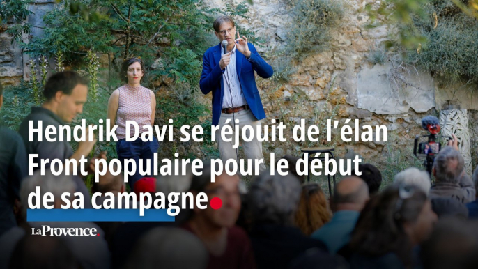 Hendrik Davi se réjouit de l’élan Front populaire pour le début de sa campagne