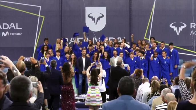 Tennis - ATP/WTA 2024 - Rafael Nadal and Carlos Moya at the Rafa Nadal Academy by Movistar graduation