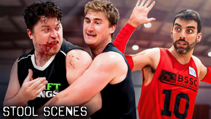 Rico Gets Bloodied In Violent Basketball Game Vs Kirk Minihane | Stool Scenes