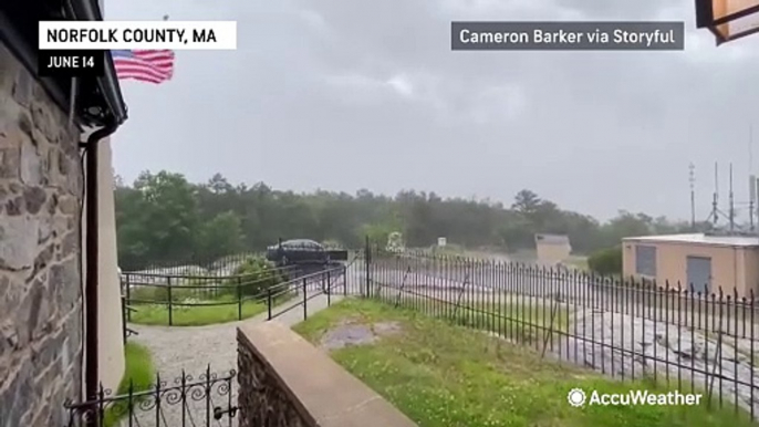 Thunderstorms roar through the Northeast