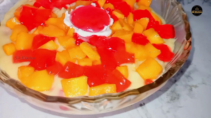 Fruit Custard Recipe | Trifle Fruit Custard Recipe | Quick Easy Dessert