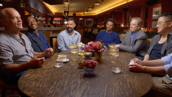 Anthony Mackie, Bowen Yang, John Goodman, Kelsey Grammer, Ricky Martin and Theo James at the THR Comedy Actor Roundtable | Off Script With The Hollywood Reporter