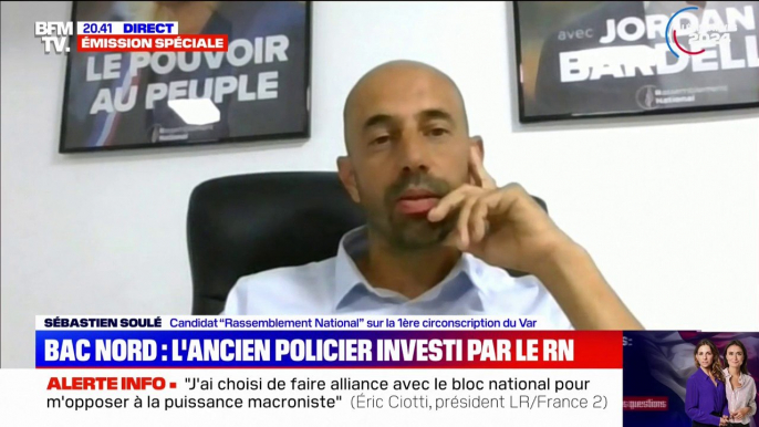 "C'est une continuité naturelle": Sébastien Soulé, ancien policier de la Bac Nord et candidat RN aux législatives, explique son engagement en politique