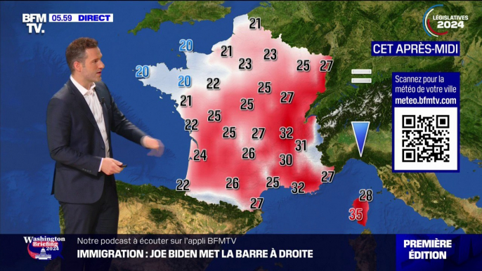 Des orages violents sont attendus dans le Nord-Ouest mais le soleil brille sur le reste de la France, avec des températures comprises entre 20°C et 35°C... La météo de ce mercredi 19 juin