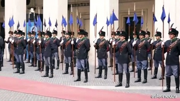 Meloni accoglie il primo ministro ungherese Orban a Palazzo Chigi