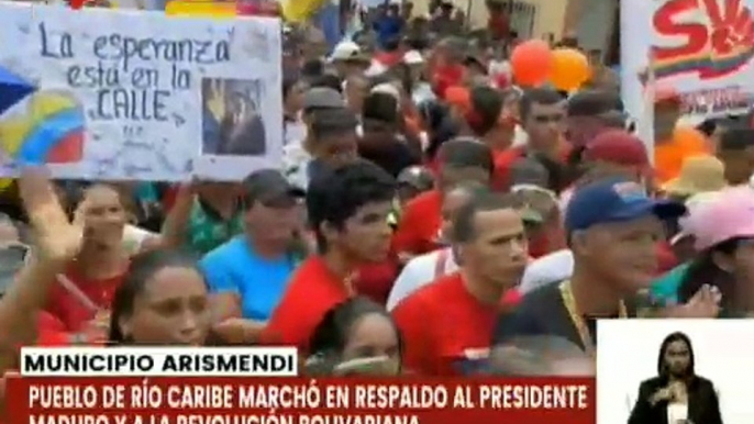 Sucre | Habitantes del mcpio. Arismendi se movilizan en respaldo al presidente Nicolás Maduro