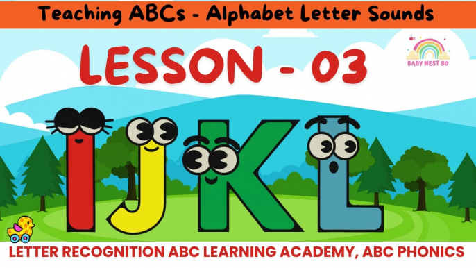 Teaching ABC Alphabet Letter Sound - Letter Recognition ABC Learning Academy, ABC PHONIC " I TO L"