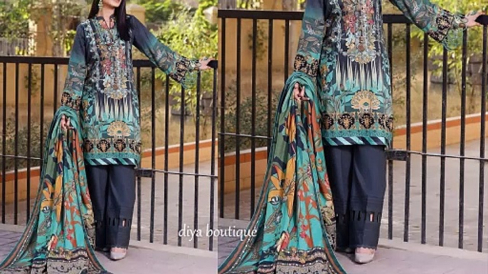 trendy printed Salwar Kameez stylish designs |Lawn printed salwar kameez design |Salwar suit designs