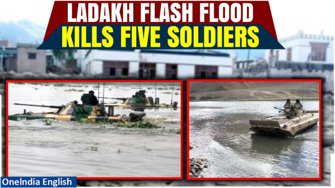 Ladakh Tragedy: Five Army Personnel Dead After Tank Sinks Due To Flash Floods In Ladakh