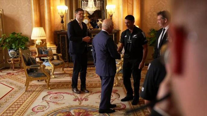 King Charles greets New Zealand women’s rugby team