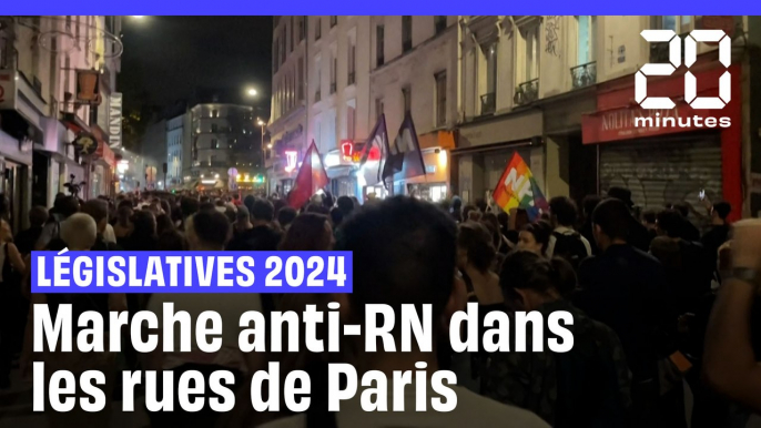Résultats législatives 2024 : Marche spontanée contre l'extrême droite dans les rues de Paris