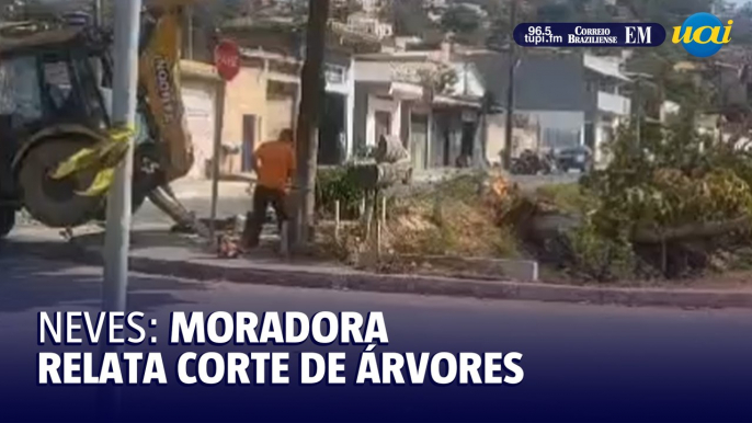 "Inúmeras árvores são cortadas em avenida em Ribeirão das Neves", diz moradora