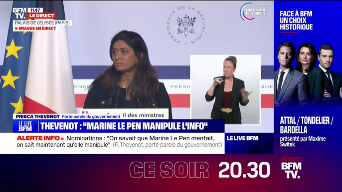 "On n'a pas besoin d'être grossier, vulgaire (...) pour combattre les idées du RN": Prisca Thevenot évoque le rap anti-RN