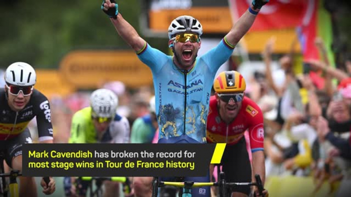 Breaking News - Cavendish breaks Tour de France record