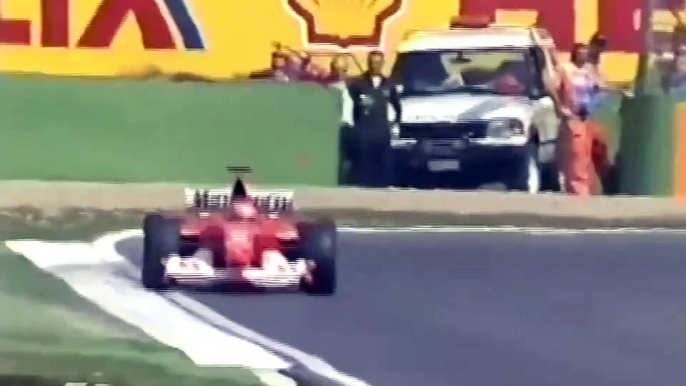 F1 – Michael Schumacher (Ferrari V10) lap in qualifying – Imola 2003