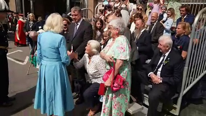 Charles presents the new King's Colour to Jersey Sea Cadets