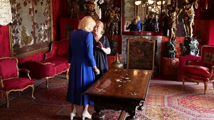 Queen Camilla visits writer Victor Hugo's residence