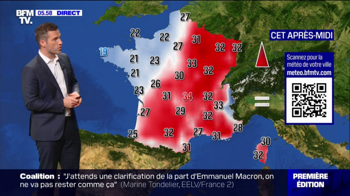 Des orages toujours présents dans le nord ouest de la France et plein soleil dans le reste du pays