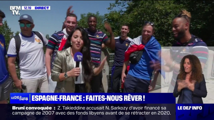 "Ce soir, c'est le retour de Mbappé (...) c'est lui qui va nous envoyer en finale": Espagne-France, les supporters y croient!