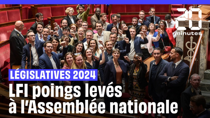 Élections législatives 2024 : LFI, poings levés à l'Assemblée nationale #shorts