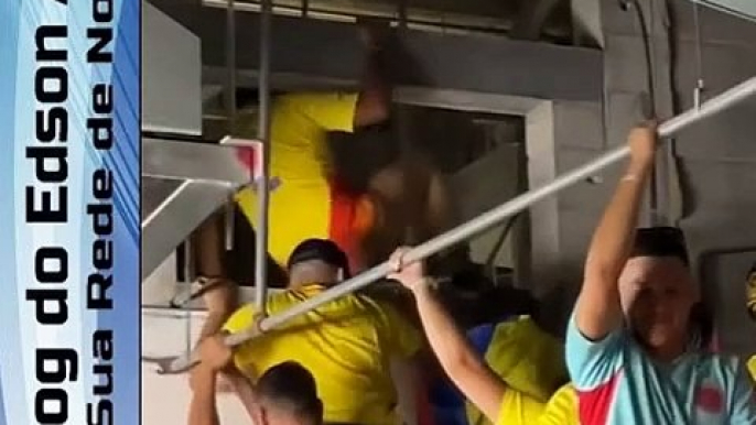 Torcedores usam dutos de ventilação para entrar no estádio durante final da Copa América nos EUA