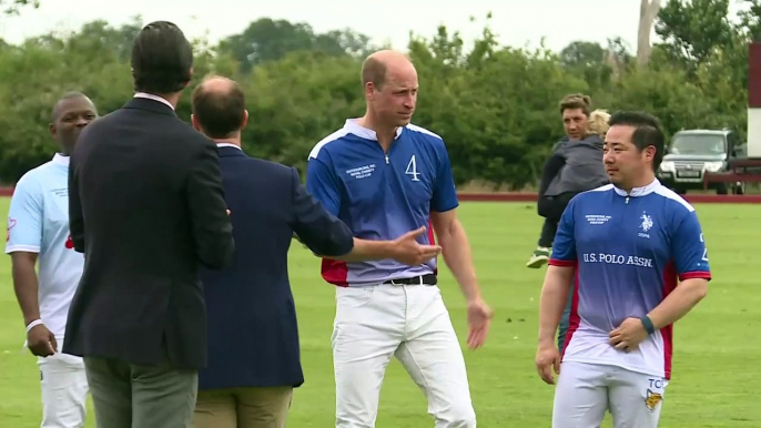 Prince William Competes in Charity Polo Match