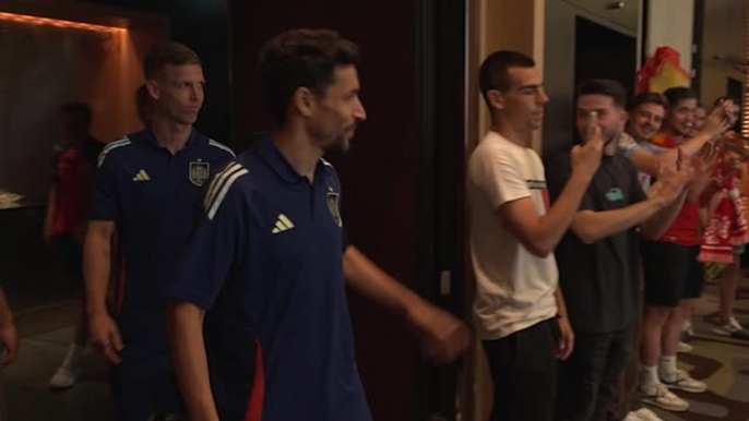 Navas, Olmo and Oyarzabal greet fans ahead of Euro 2024 final