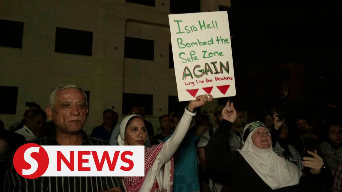 Jordanians protest the killing of at least 90 Palestinians in Israeli strike on Gaza