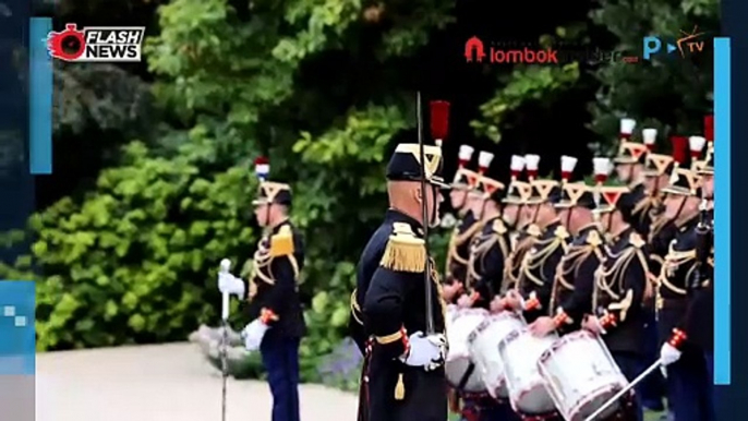 KUNKER KE PRANCIS PRABOWO DISAMBUT PRESIDEN MACRON DI ISTANA ELYSEE PRANCIS BAHAS KERJASAMA RI-PRANCIS