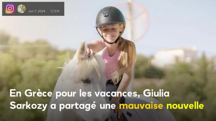 VOICI : "Malheureusement…" : Giulia Sarkozy, la fille de Carla et Nicolas Sarkozy annonce une mauvaise nouvelle (1)