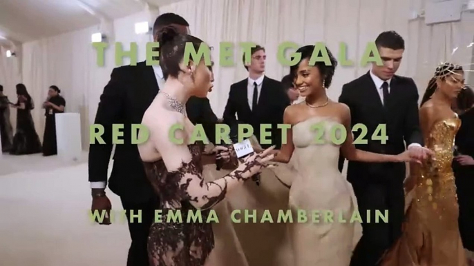 Tyla Embodies an Hourglass at the Met _ Met Gala 2024 With Emma Chamberlain