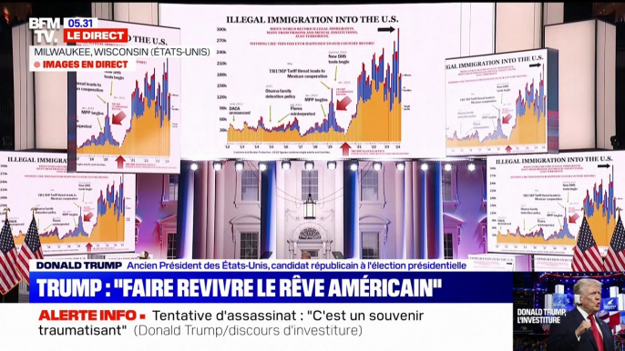 Tentative d'assassinat: Donald Trump présente "le graphique qui (lui) a sauvé la vie"