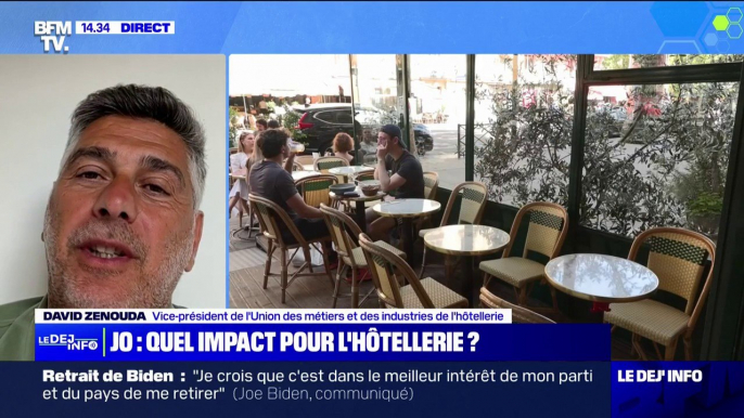 Le vice-président des métiers de l'hôtellerie rapporte une baisse de 70% du chiffre d'affaires des commerçants situés en zone grise à Paris