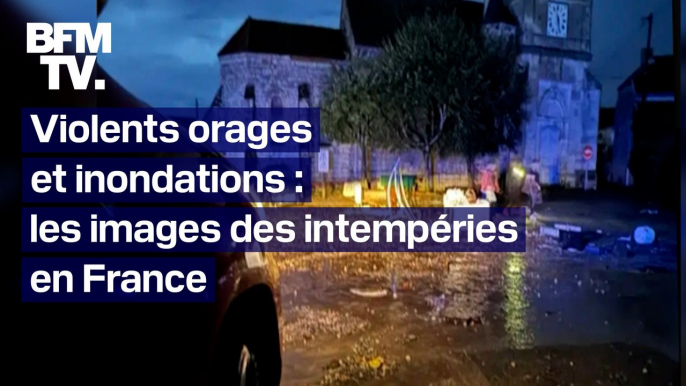 Violents orages et inondations: les images des intempéries en France