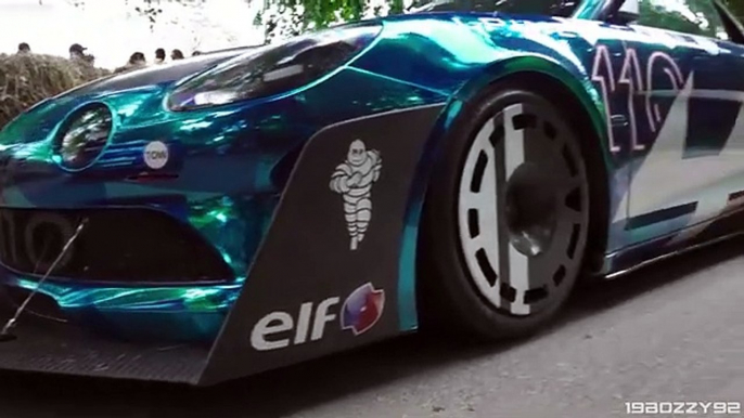 Alpine A110 Pikes Peak- 500HP-950kg RWD Hillclimb Monster Accelerations, Turbo Anti-Lag _ Sound!