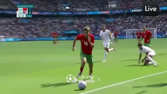 هدف المنتخب المغربي التاني ضد المنتخب الامريكي هدف اخوماش