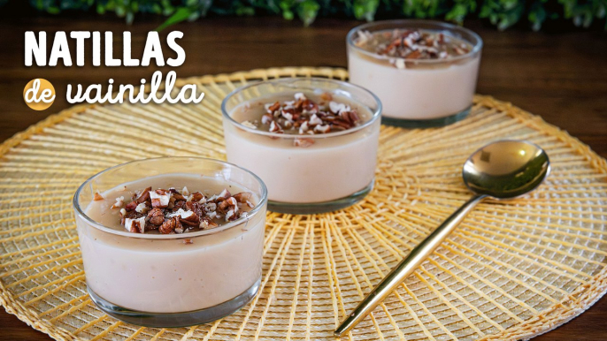 Receta de deliciosas natillas de vainilla ¡Sin huevo!