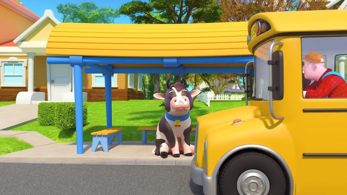 The Wheels on The Bus Song (Animal Version) _ Lalafun Nursery Rhymes & Kids Songs