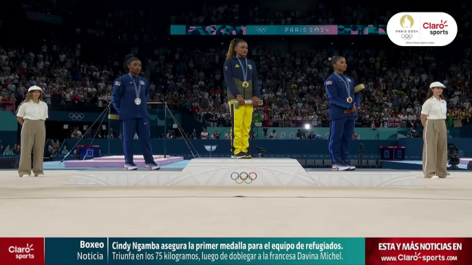 Rebeca Andrade es reverenciada por Biles y Chiles al ganar el Oro en la prueba de Suelo de Gimnasia Artística | Juegos Olímpicos 2024 París