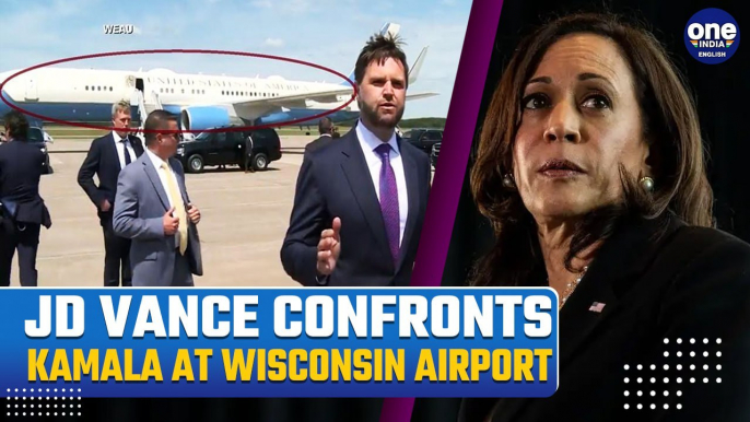 ‘My Future Plane': JD Vance Confronts VP Kamala Harris at Wisconsin Airport | Viral Video| Watch