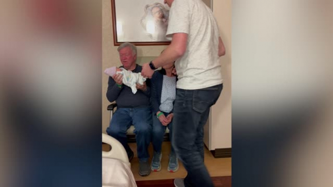 Grandpa Gets Biggest Surprise With Baby's Name | Happily TV