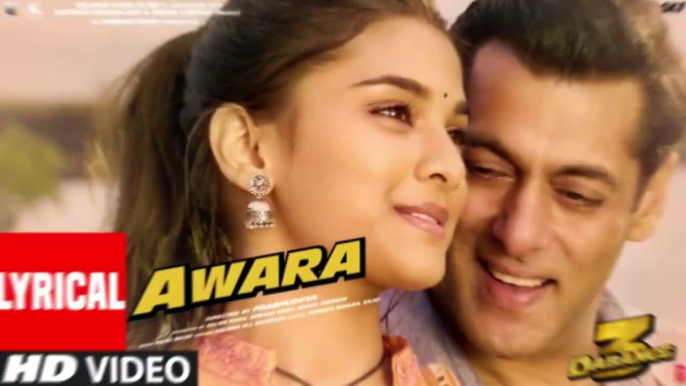 Lyrical Awara Dabangg 3 Salman Khan Sonakshi S Saiee M Salman Ali Muskaan Sajid Wajid