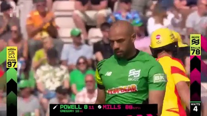 POLLARD SMASHES FIVE SIXES OFF RASHID KHAN IN NAIL-BITER | Southern Brave v Trent Rockets Highlights