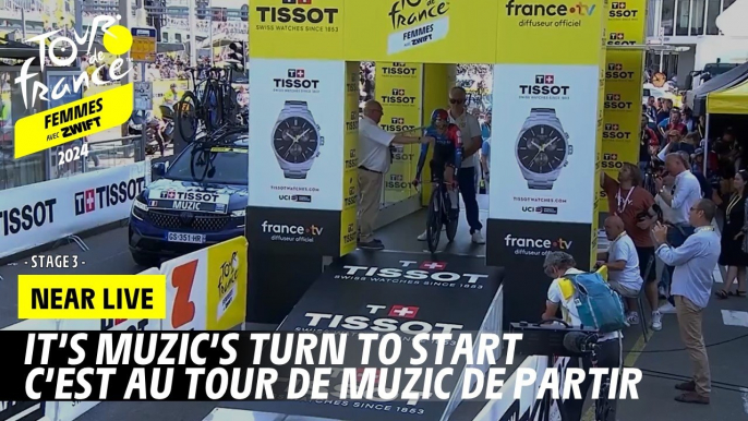 It's Muzic's turn to start - Stage 2 - Tour de France Femmes avec Zwift 2024