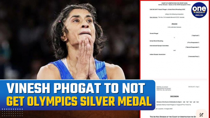 Vinesh Phogat's Silver Medal Denied by CAS: Indian Wrestler's Olympic Dream Shattered Over 100 Grams