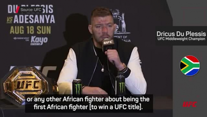 Du Plessis clarifies Adesanya family comment after retaining UFC title